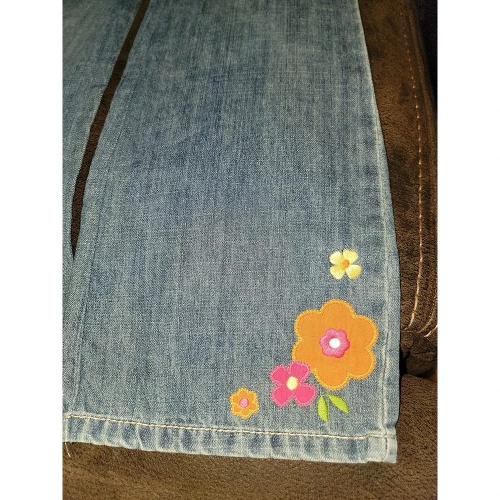Gymboree woodland friends floral jeans size‎ 12 plus adjustable waist